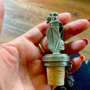 Wine topper golf clubs and bag